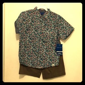 New Boys Perry Ellis 2 Piece Short Set